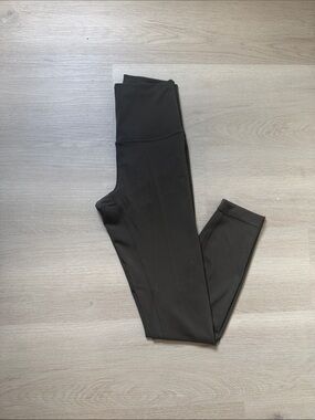 Lululemon Olive Green Wunder Train High Waisted Leggings 25”